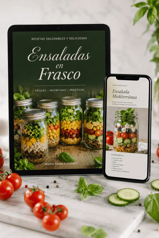 Ensaladas en Frasco - 60 Recetas + 3 Bonus🎁📚